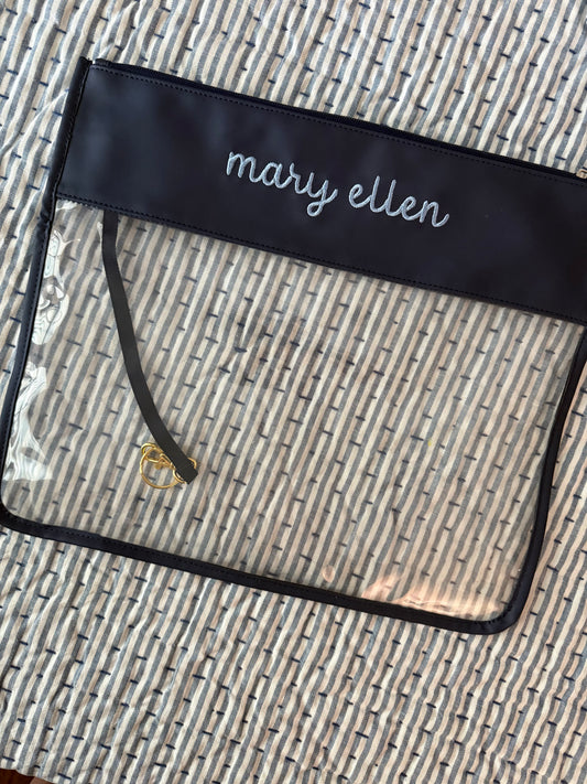 Needlepoint Project Bag - Navy