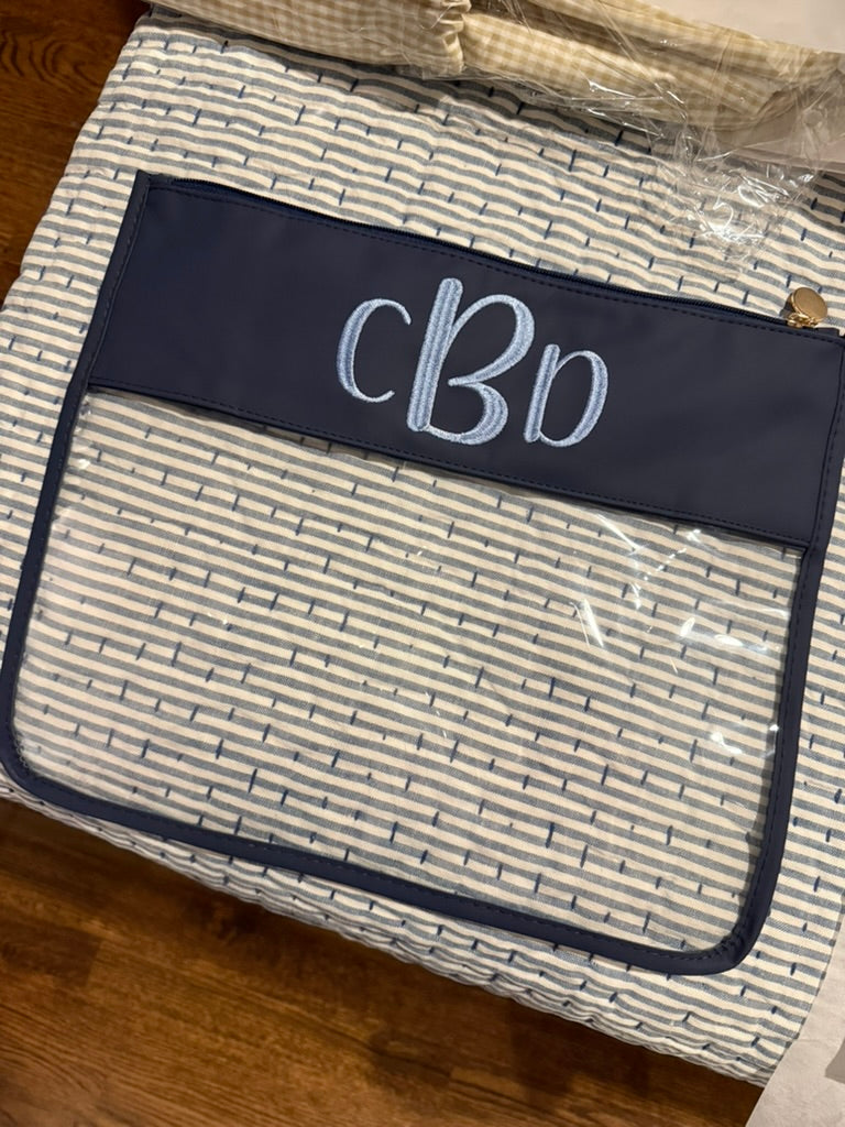 Needlepoint Project Bag - Navy