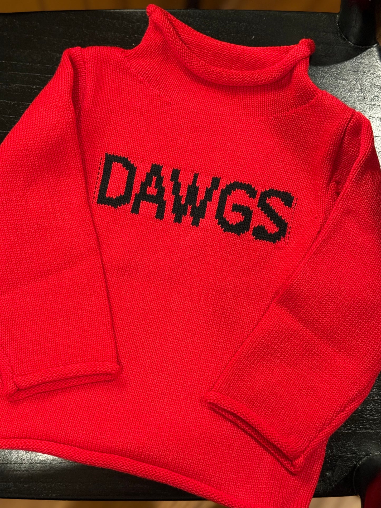 Red Rollneck Sweater - DAWGS
