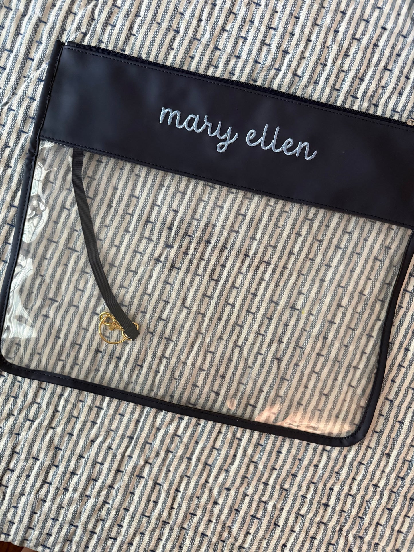 Needlepoint Project Bag - Navy