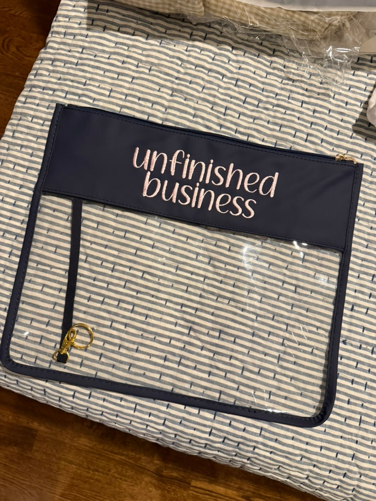 Needlepoint Project Bag - Navy