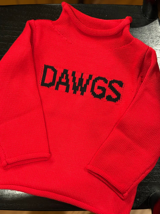 Red Rollneck Sweater - DAWGS